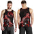 Tonga Men Tank Top - Turtle With Blooming Hibiscus Red - Polynesian Pride