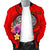 American Samoa Polynesian Custom Personalised Men's Bomber Jacket - Floral With Seal Red - Polynesian Pride