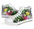 Tokelau High Top Shoes White - Turtle Plumeria Banana Leaf - Polynesian Pride