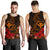 Polynesian Hawaii Kanaka Maoli Men's Tank Top - Humpback Whale with Hibiscus (Golden) - Polynesian Pride