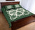 Hawaiian Quilt Bed Set Coconut Tree Pattern - Green - Polynesian Pride