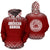 American Samoa Custom All Over Hoodie Fog Red Unisex Red - Polynesian Pride