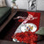 Niue Polynesian Custom Personalised Area Rug - Coat Of Arm With Hibiscus - Polynesian Pride