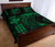 Hawaii Map Kanaka Polynesian Hula Girl Quilt Bed Set - Green - Polynesian Pride