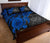 Samoa Polynesian Quilt Bed Set - Samoa Coat Of Arms & Blue Turtle Hibiscus - Polynesian Pride