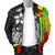 Tonga Micronesia Men's Bomber Jackets Reggae - Turtle With Hook - Polynesian Pride