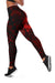 Polynesian Hawaii Kanaka Maoli Leggings - Humpback Whale with Hibiscus (Red) - Polynesian Pride