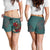 Cook Islands Shorts Women'S - Blue Turtle Tribal - Polynesian Pride