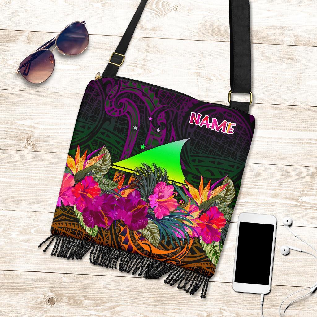 Tokelau Personalised Crossbody Boho Handbag - Summer Hibiscus One Style One Size Reggae - Polynesian Pride