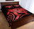 Hawaii Turtle Hibiscus Polynesian Vintage Quilt Bed Set - Red - Polynesian Pride