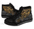 Guam Polynesian High Top Shoes - Gold Turtle Flowing - Polynesian Pride