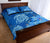 Hawaii Blue Hibiscus Turtle Polynesian Quilt Bed Set - Polynesian Pride