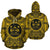 Fiji ll Over Hoodie Fiji Coat of rms Polynesian Gold Black - Polynesian Pride