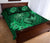 Hawaii Yin Yang Turtle Shark Hibiscus Plumeria Quilt Bed Set - Green - Polynesian Pride