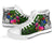 Cook Islands High Top Shoes - Turtle Plumeria Banana Leaf - Polynesian Pride