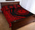 Hawaii Coat Of Arms Polynesian Quilt Bed Set - Circle Style Red - Polynesian Pride