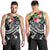 Kosrae Polynesian Men's Tank Top - Summer Plumeria (Black) - Polynesian Pride