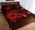 Polynesian Hawaii Quilt Bed Set - Humpback Whale with Hibiscus (Red) - Polynesian Pride