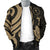 Chuuk Micronesian Men Bomber Jacket - Gold Tentacle Turtle - Polynesian Pride