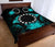 Cook Islands Polynesian Quilt Bed Set Hibiscus Turquoise - Polynesian Pride