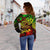 Polynesian Women's Off Shoulder Sweater - Reggae Shark Polynesian Tattoo - Polynesian Pride