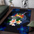 Tonga Polynesian Area Rug - Turtle With Plumeria Flowers - Polynesian Pride