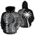 Tahiti Polynesian Custom Zip up Hoodie Coconut Black Unisex Black - Polynesian Pride