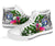 Northern Mariana Islands High Top Shoes White - Turtle Plumeria Banana Leaf - Polynesian Pride