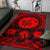 Hawaii Map Honu Hibiscus Polynesian Area Rug Red AH - Polynesian Pride