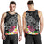 American Samoa Polynesian Men's Tank Top - Turtle Plumeria (Black) Black - Polynesian Pride