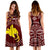 Papua New Guinea Personalised Midi Dress - Flag With Polynesian Patterns (Black) - Polynesian Pride