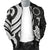 Cook Islands Men's Bomber Jaket - White Tentacle Turtle - Polynesian Pride