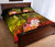 Vanuatu Custom Personalised Quilt Bed Set - Humpback Whale with Tropical Flowers (Yellow) - Polynesian Pride