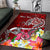 Tahiti Custom Personalised Area Rug - Turtle Plumeria (Red) - Polynesian Pride