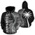 Guam Polynesian Custom Zip up Hoodie Coconut Black Unisex Black - Polynesian Pride