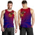 American Samoa Polynesian Men's Tank Top - Bald Eagle (Blue - Red) Blue - Polynesian Pride