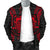 Tuvalu Polynesian Men's Bomber Jacket Map Red - Polynesian Pride