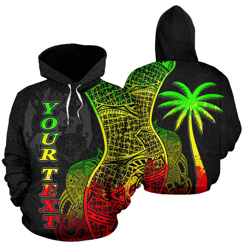 Tonga Polynesian Custom Hoodie Coconut Reggae Unisex Reggae - Polynesian Pride