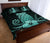 Hawaii Polynesian Pineapple Hibiscus Quilt Bed Set - Zela Style Turquoise - Polynesian Pride