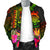 Tuvalu Polynesian Men's Bomber Jacket - Hibiscus and Banana Leaves - Polynesian Pride