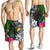 Nauru Men Shorts - Turtle Plumeria Banana Leaf Crest - Polynesian Pride