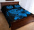 Hawaiian Map Turtle Hibiscus Polynesian Quilt Bedding Set - Traffic Blue - Polynesian Pride