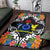 Cook Islands Area Rug - Coat OfArmsWith Tropical Flowers - Polynesian Pride