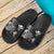 Polynesian Hawaii Sandals - Turtle Hibiscus Pattern Black - Polynesian Pride