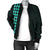 Hawaii Kakau Polynesian Anchor Women's Bomber Jacket - Turquoise - Polynesian Pride