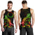 Cook Islands Polynesian Men Tank Top - Turtle With Blooming Hibiscus Reggae - Polynesian Pride