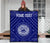 American Samoa Personalised Premium Quilt - Seal In Polynesian Tattoo Style ( Blue) - Polynesian Pride