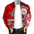 Hawaii Polynesian Men's Bomber Jacket - Hawaii Seal With Turtle Plumeria (Red) - Polynesian Pride