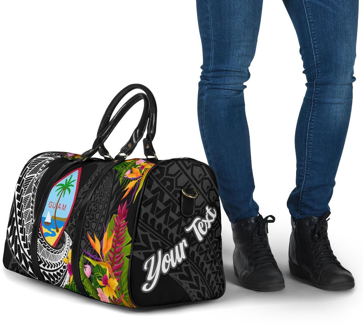 Guam Travel Bag - Custom Personalised Seal Spiral Polynesian Patterns - Polynesian Pride
