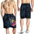 Nauru Polynesian Men's Shorts - Tropical Flower Blue - Polynesian Pride